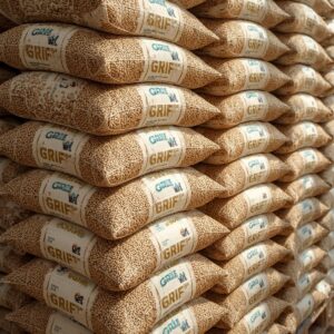 Pellet Misto Faggio/Abete GRIFÚ ENplus A1 – Bancale 70 Sacchi da 15 kg | Alta Resa Made in Italy