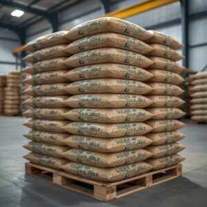 Pellet di Abete ENplus A1 MAK HOLZ – Bancale 72 Sacchi da 15 kg | Alta Resa e Basse Ceneri